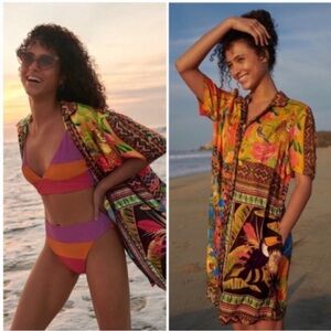 Farm Rio Grazia Grazia Tropical Mini Dress small P590